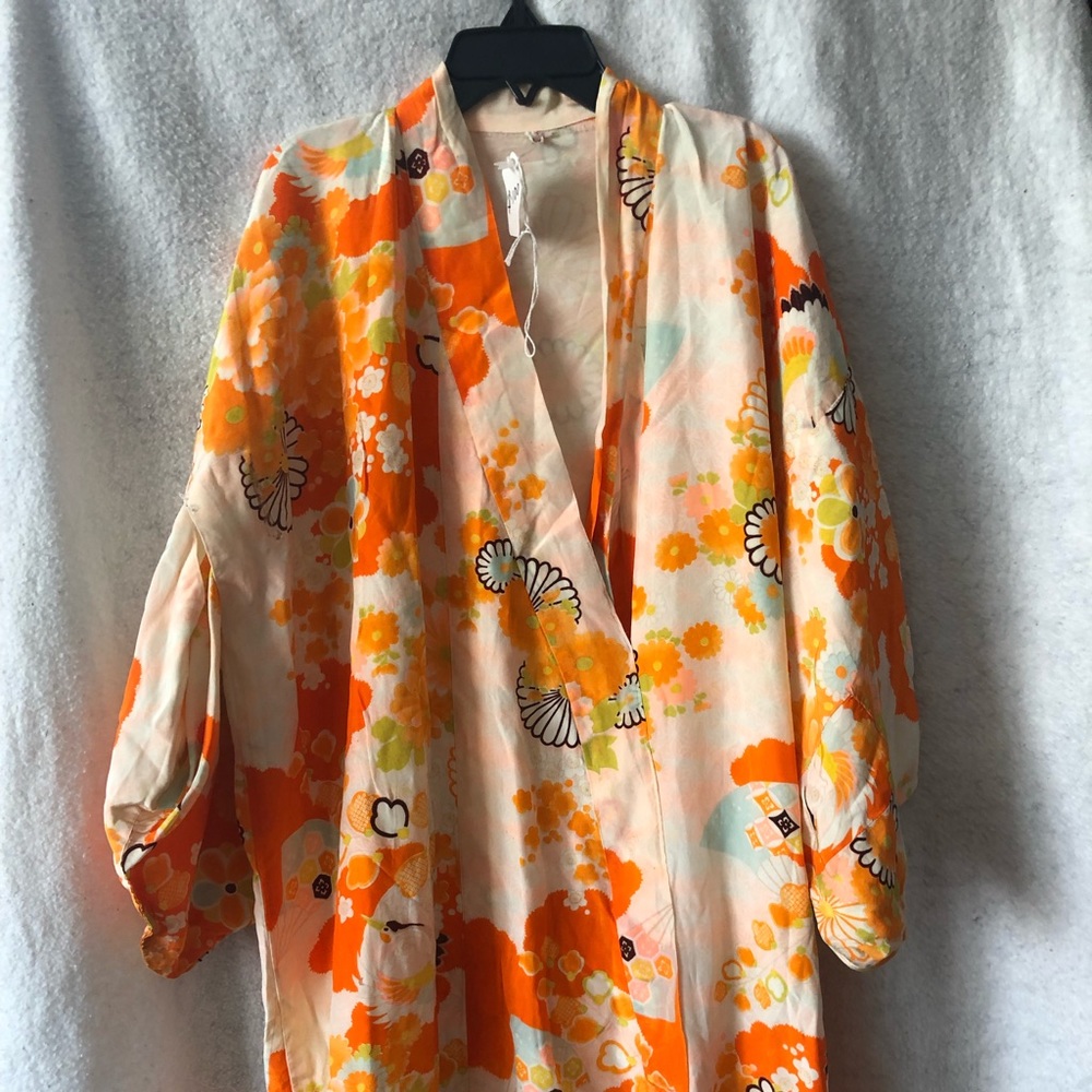 Colorful orange house coat